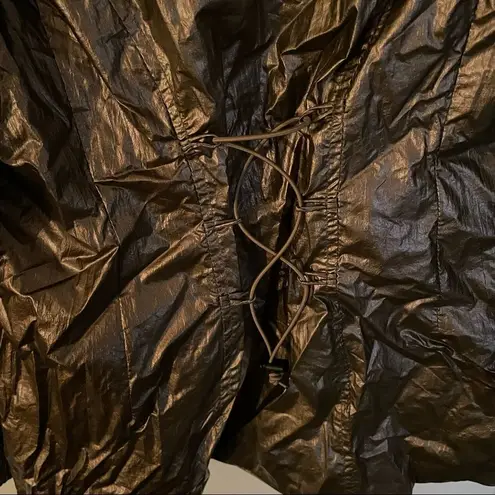 Carbon 38 Gold Crinkle Track Jacket Lace Back XS