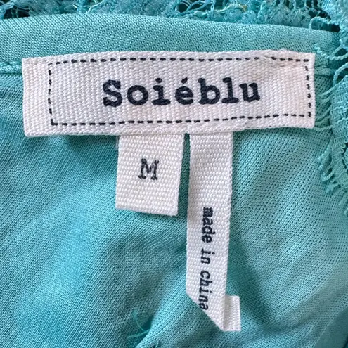 Soiéblu Teal Green Paisley Floral Lace Overlay Eyelash Fringe Dress ModCloth