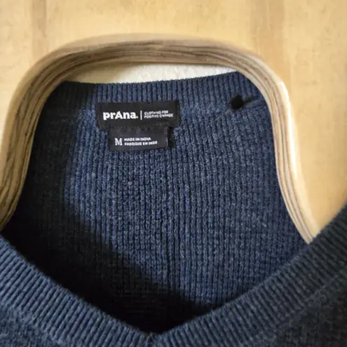 prAna Milani Organic Cotton Wool Blend V- Neck Pullover Jumper Sweater Medium