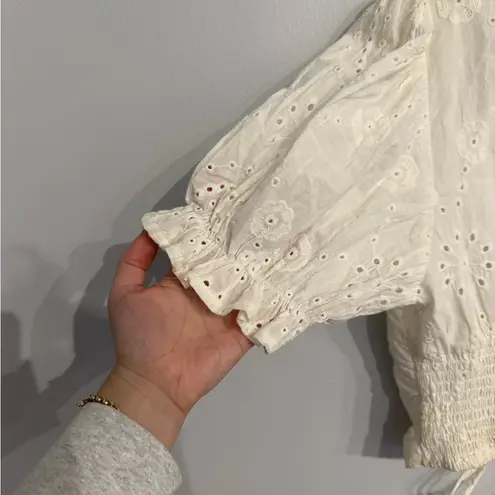 Sky to Moon White Eyelet Blouse – Size L Size L