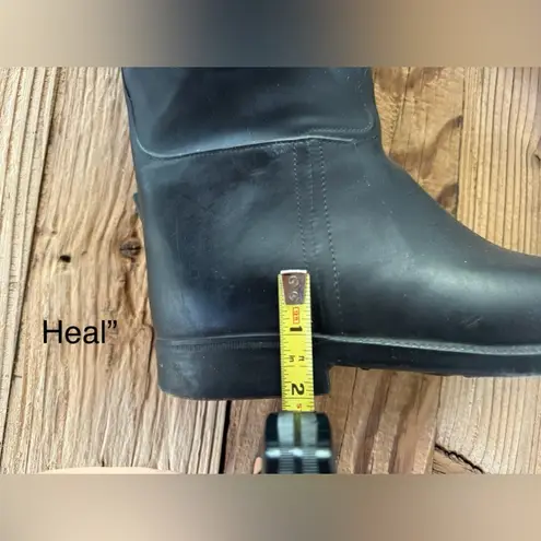 Aigle WOMEN'S Black Rubber Coupe Saumur Tall Equestrian Riding Boot Sz 40, XL