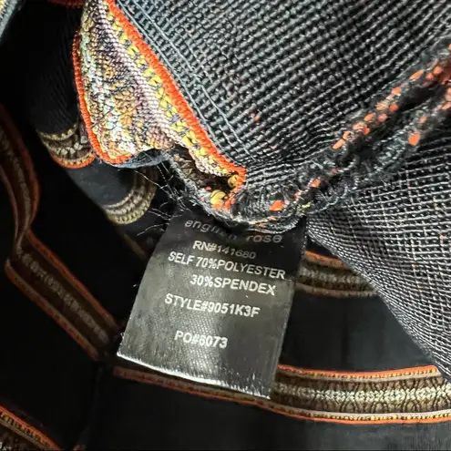 English Rose boho fringe mini skirt