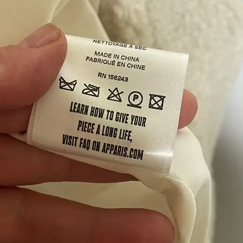 APPARIS Anouck Faux Fur Jacket Ivory Sz M Size M