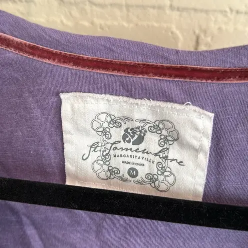margaritaville shirt purple long sleeve medium soft raw hem NWT at Somewhere