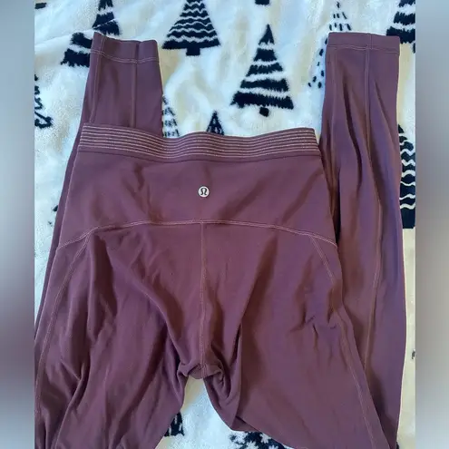 Lululemon  principal dancer gold lined leggings size 6 - Image 4