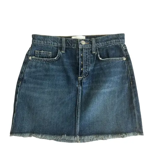 CURRENT ELLIOTT Button Fly Denim Skirt Size 25 Blue