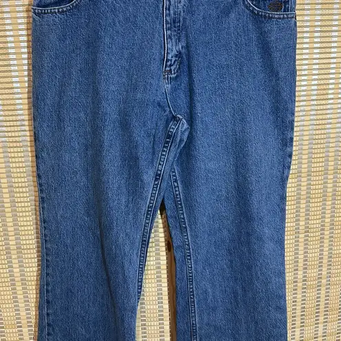 Harley Davidson 1990s Medium Wash Blue Bootcut High Rise Jeans Womens 14P 36W
