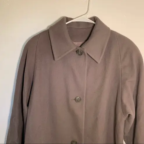 Jones New York Vintage  Wool Peacoat Trench Coat Gray