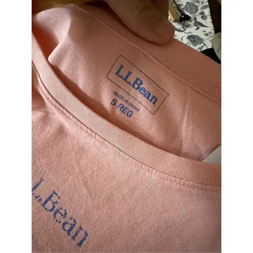 L.L.Bean  Size Medium Coral Pink And Blue WICKED COZY Long Sleeve Top. NWT. Retai