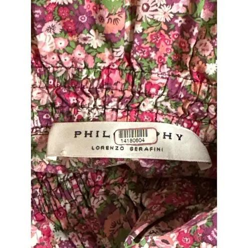 Philosophy di Lorenzo Serafini Puff Shoulder Dress in Red 2 Womens Floral