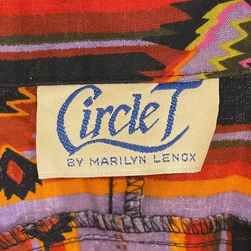 Vintage Circle T Marilyn Lenox Long Sleeve Western Button Up Shirt Womens USA S Purple Size M