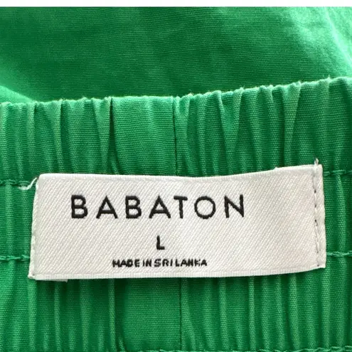 Babaton Aritzia 5" Pull-On Cotton Shorts in Emerald Green Pockets Size Large