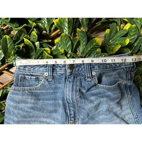 y2k Abercrombie and Fitch Denim Mini Skirt Size 25 Blue - Image 4