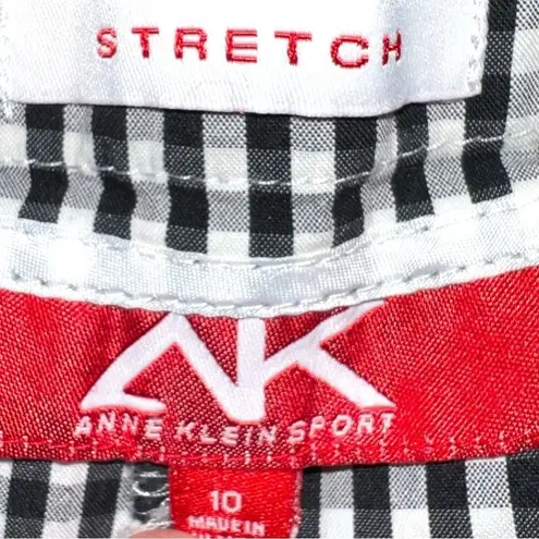 Anne Klein  black and white checkered Bermuda shorts.