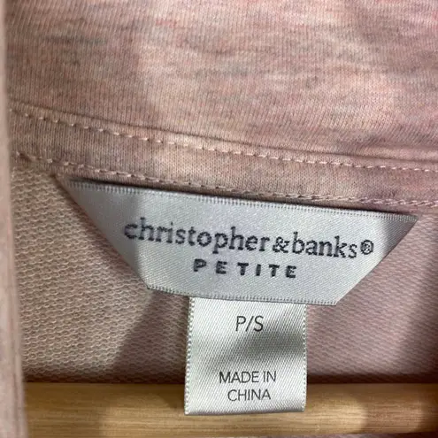 Christopher & Banks Pink Mock Neck Sweatshirt Women's Size Small Petite SP