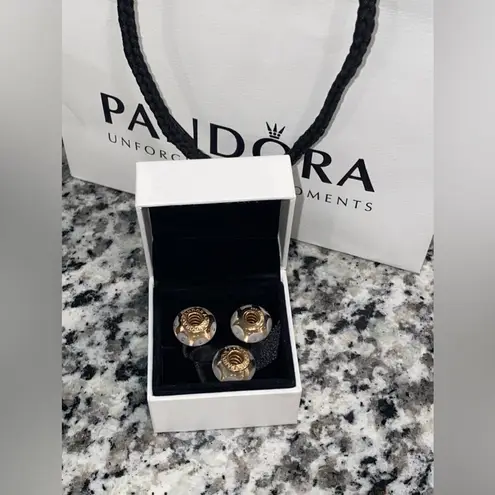 Pandora New 3  14k Yellow Gold Murano Charms