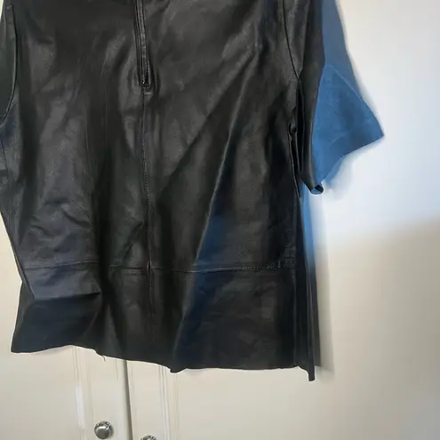 Truth and Pride 100% Leather T shirt Black Size L