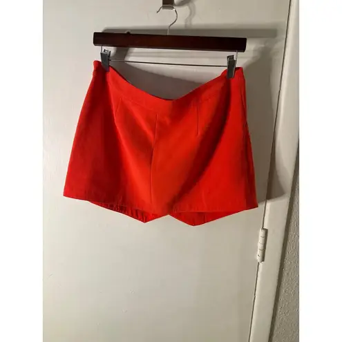 BCBGMAXAZRIA  Beckett Bright Poppy Envelope Shorts Size Large