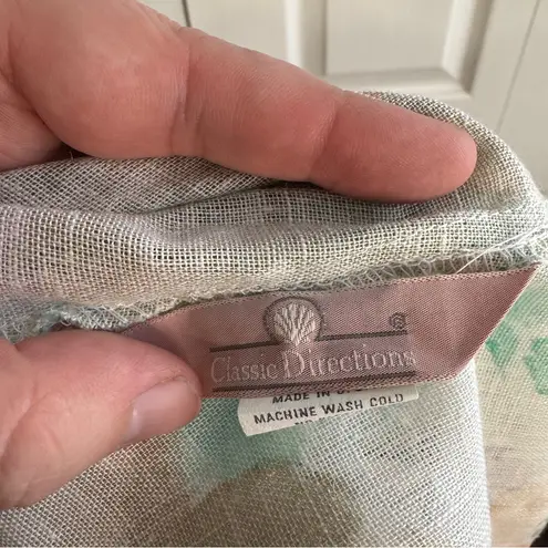 Classic Directions watercolor floral midi skirt size 36 White