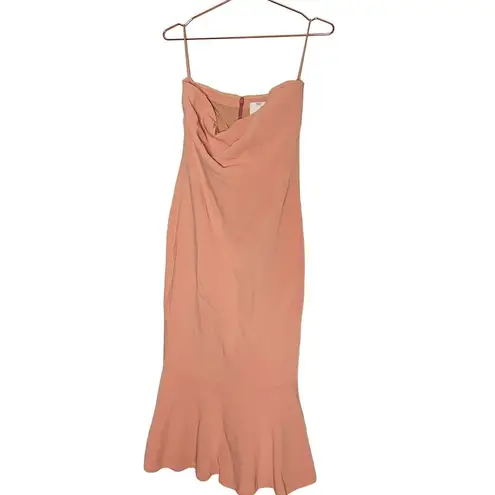 Cinq à Sept CINQ A SEPT Pink Luna Strapless Straight Neckline Hourglass Gown Dress Size 8