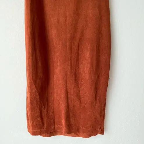 Lovely Day sz S orange off shoulder faux suede tube dress