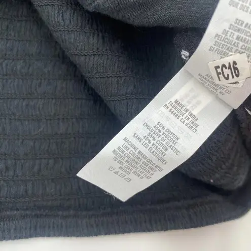 Aerie  Black Tie Front Twist Cotton Tank Top Summer Size Large