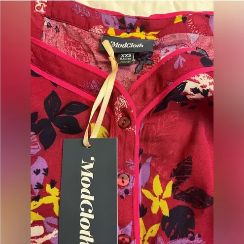 Modcloth NWT  tank top pink lemur print