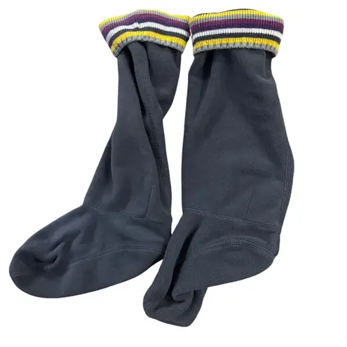 Hunter  Boots Fleece Boot Socks Booties Charcoal Grey Size ML - Image 2