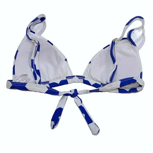 NEW Salinas M Runway Triangle Bikini Set MultiColor Palm Coconut Swim Top Bottom Blue Size M