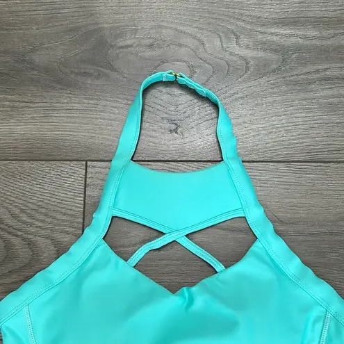 The Bar Chestee x Bella Kandace Halter Sports Bra Mint Green Size 8