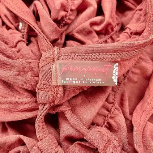 Free People Movement Orange Open Back Crop Ruched Work Out Tank Top