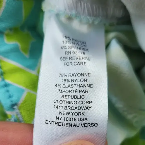 Truth By RepubliC Patterned Pants Lime Green Blue Small