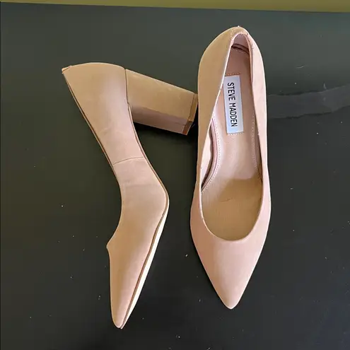 Steve Madden  Arya Elegant Nude Block Heels