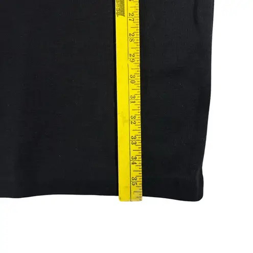 Petite Sophisticate Long Sleeve Collared Black Midi Dress Gold Tassel Sz Small