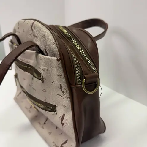 Baby Phat Vintage Logo Satchel Bag Brown Beige Y2K Purse