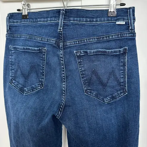Mother Denim The Weekender Fray Mint Condition High Rise Flare Jean,Size 32, EUC Blue