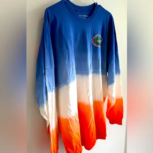 Spirit Jersey Florida Gators Blue and Orange Ombre Long Sleeve Jersey Men’s Medium