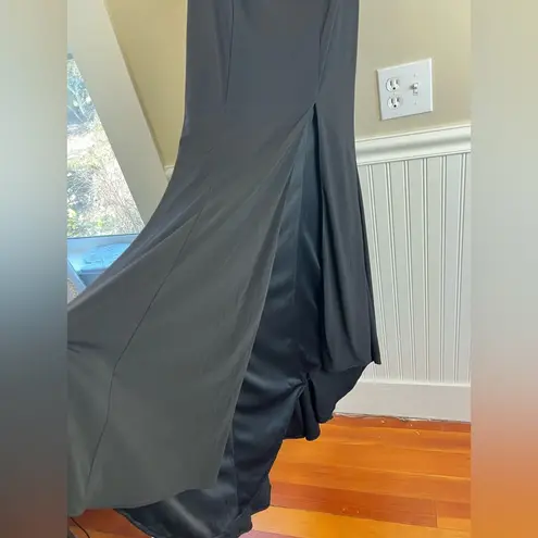 Tiffany Designs Tiffany Formal Gown Skirt Size 4 Black Mermaid Train with Blue Bling