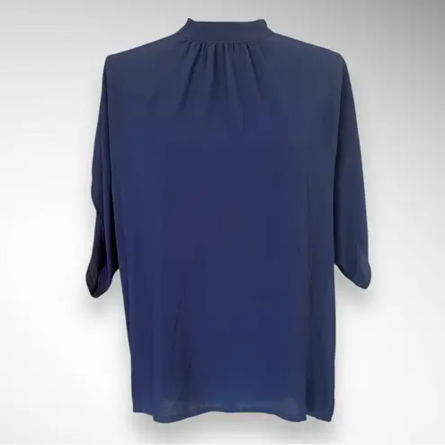 EMERY ROSE Women's Navy Tie Back Batwing Sleeve High