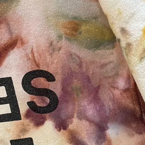 Tupac Tie Dye Cali Love Graphic Sweatshirt Medium White