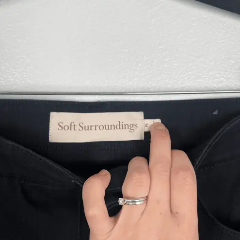 Soft Surroundings Women's Straight Leg Black Denim Jeans Sz LP