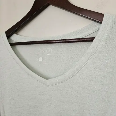 Stylus Light Green Ruched Top Womens XL Athleisure Workout Short Sleeve Casual