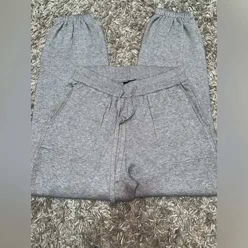 Monrow Soft Knit Oversized Vintage Sweat Pants Heather Grey NWOT Size S Gray