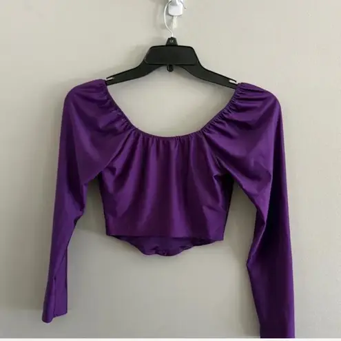 Purple Long Sleeve Corset Top Size M thumbnail 2