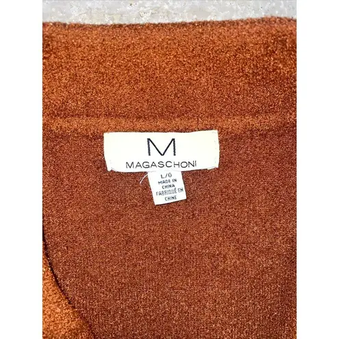 Magaschoni  Rich orange Color blazer. Rayon/polyester/spandex Large Double Breast - Image 2