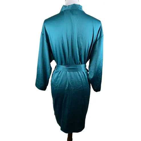 Flora Nikrooz NWT Hunter Green Silky Satin Robe Size M/L