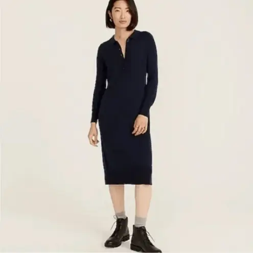 J. Crew Merino Wool Knit Long Sleeve Dress Black