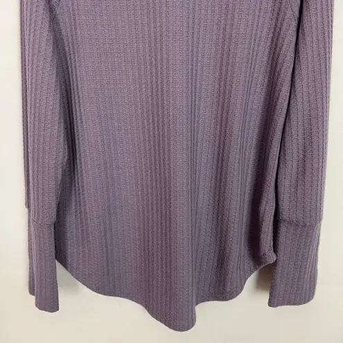 Charles Henry Chaser Waffle Knit Lavender Pullover Thermal Top Size Small