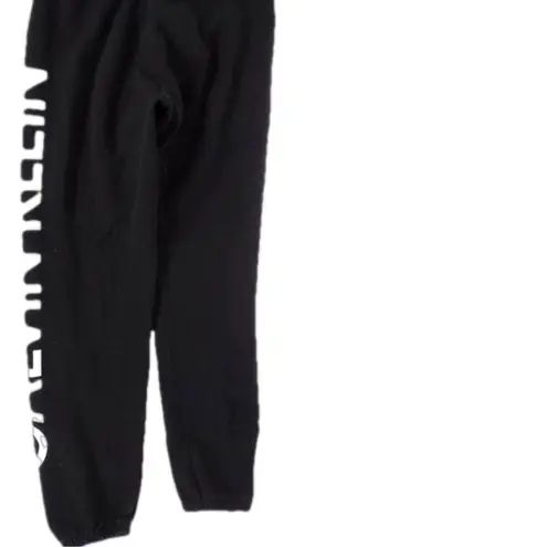 Calvin Klein |  | Cuffed Logo Print Drawstring Black Sweatpants Joggers