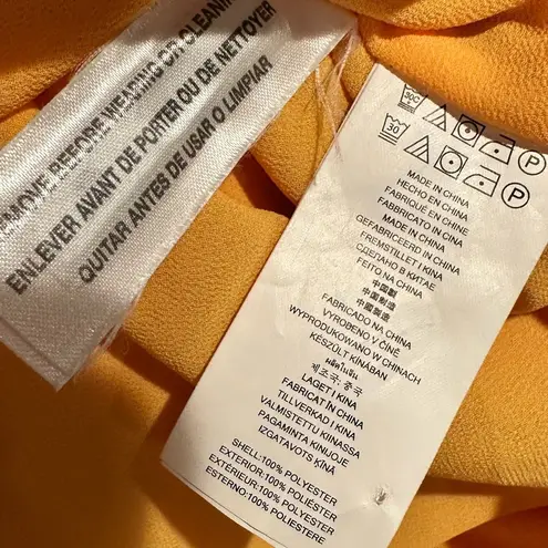 MICHAEL Michael Kors Off Shoulder Long Sleeve Yellow Print Boho Romper M Size M